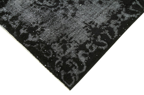 Oyma Vintage Black Vintage Cotton Wool Handmade Area Rug 5'8'' x 8'10''