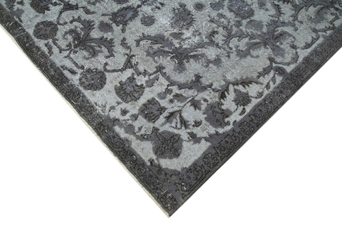 Oyma Vintage Grey Vintage Cotton Wool Handmade Area Rug 6'3'' x 9'1''