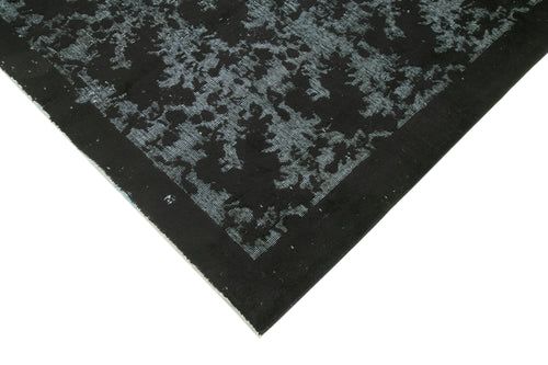 Oyma Vintage Black Vintage Cotton Wool Handmade Area Rug 5'2'' x 8'2''