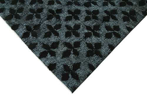 Oyma Vintage Black Vintage Cotton Wool Handmade Area Rug 5'1'' x 8'5''