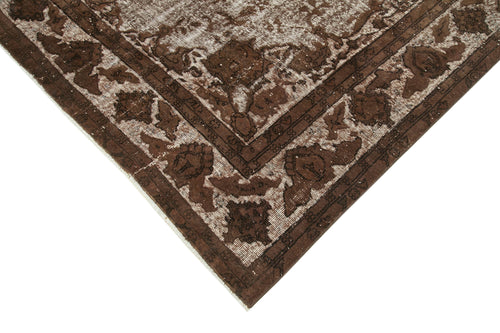 Oyma Vintage Brown Vintage Cotton Wool Handmade Area Rug 6'8'' x 9'11''