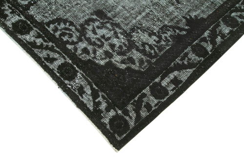 Oyma Vintage Black Vintage Cotton Wool Handmade Area Rug 6'3'' x 9'7''