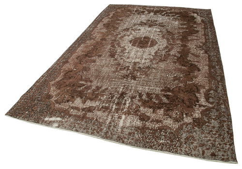 Oyma Vintage Brown Vintage Cotton Wool Handmade Area Rug 6'4'' x 10'11''