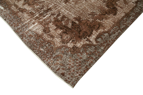 Oyma Vintage Brown Vintage Cotton Wool Handmade Area Rug 6'4'' x 10'11''