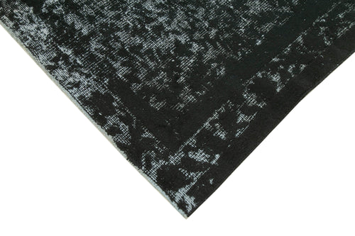 Oyma Vintage Black Vintage Cotton Wool Handmade Area Rug 5'3'' x 8'2''