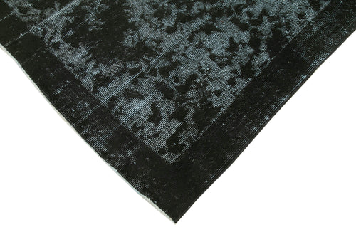 Oyma Vintage Black Vintage Cotton Wool Handmade Area Rug 5'4'' x 8'8''