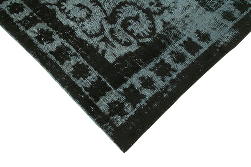 Oyma Vintage Black Vintage Cotton Wool Handmade Area Rug 7'0'' x 10'2''