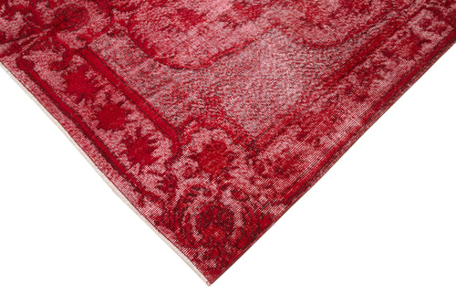 Oyma Vintage Red Vintage Cotton Wool Handmade Area Rug 6'8'' x 10'2''