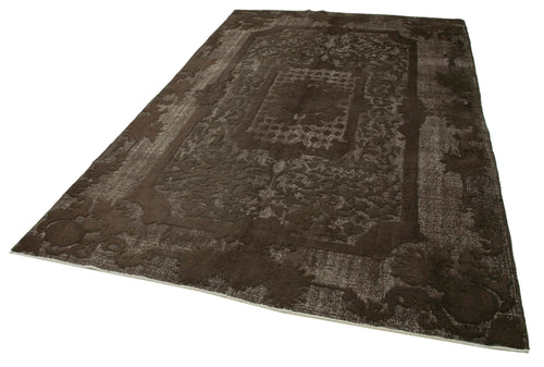 Oyma Vintage Brown Vintage Cotton Wool Handmade Area Rug 6'9'' x 10'3''