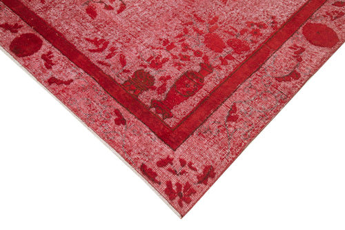 Oyma Vintage Red Vintage Cotton Wool Handmade Area Rug 6'11'' x 10'2''