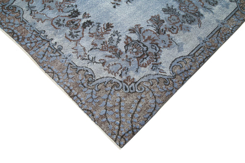 Oyma Vintage Blue Vintage Cotton Wool Handmade Area Rug 5'5'' x 9'3''