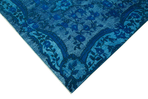 Oyma Vintage Turquoise Vintage Cotton Wool Handmade Area Rug 5'3'' x 8'6''
