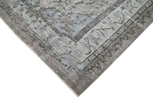 Oyma Vintage Grey Vintage Cotton Wool Handmade Area Rug 5'8'' x 9'3''