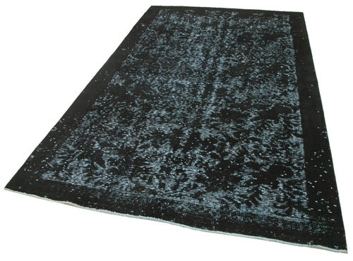 Oyma Vintage Black Vintage Cotton Wool Handmade Area Rug 5'7'' x 9'6''