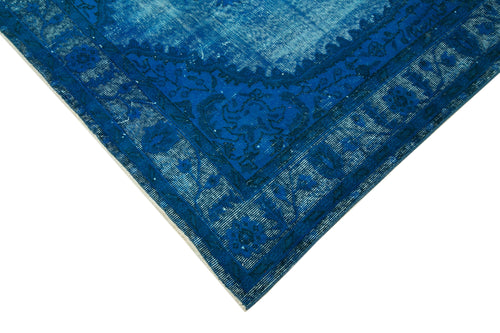 Oyma Vintage Turquoise Vintage Cotton Wool Handmade Area Rug 5'9'' x 9'4''