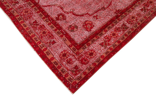 Oyma Vintage Red Vintage Cotton Wool Handmade Area Rug 6'9'' x 10'11''