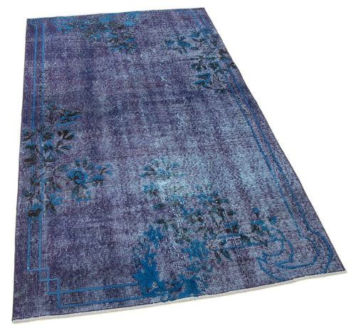 Oyma Vintage Purple Vintage Cotton Wool Handmade Area Rug 3'8'' x 6'3''