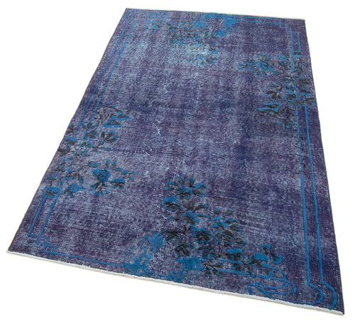 Oyma Vintage Purple Vintage Cotton Wool Handmade Area Rug 3'8'' x 6'3''