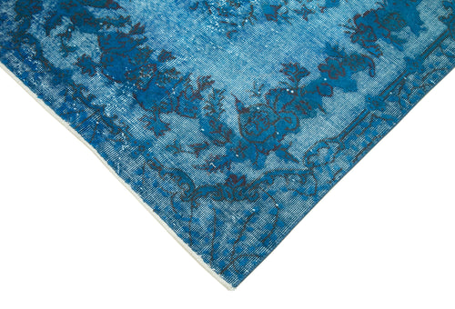 Oyma Vintage Turquoise Vintage Cotton Wool Handmade Area Rug 3'10'' x 6'7''
