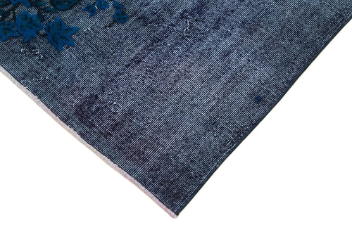 Oyma Vintage Blue Vintage Cotton Wool Handmade Area Rug 3'8'' x 6'7''
