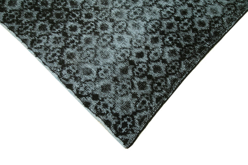 Oyma Vintage Black Vintage Cotton Wool Handmade Area Rug 4'6'' x 7'8''