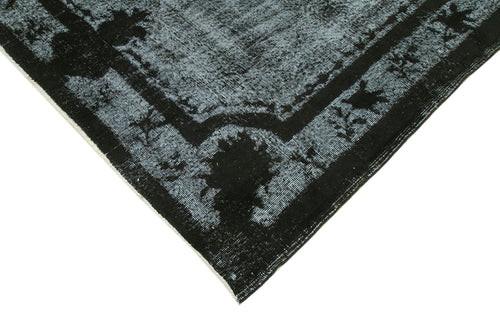 Oyma Vintage Black Vintage Cotton Wool Handmade Area Rug 6'5'' x 9'11''