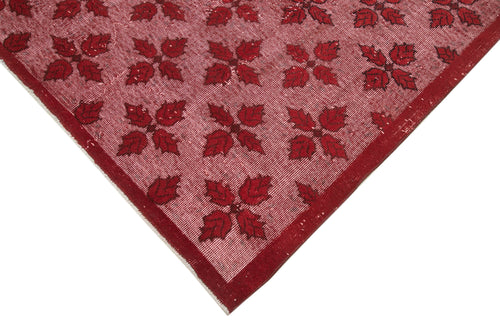 Oyma Vintage Red Vintage Cotton Wool Handmade Area Rug 5'11'' x 9'2''