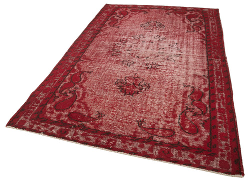 Oyma Vintage Red Vintage Cotton Wool Handmade Area Rug 5'7'' x 8'7''