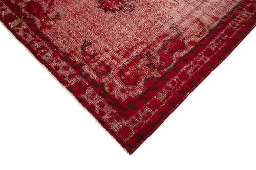 Oyma Vintage Red Vintage Cotton Wool Handmade Area Rug 5'7'' x 8'7''