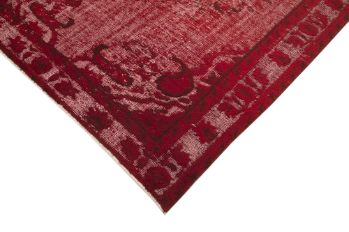 Oyma Vintage Red Vintage Cotton Wool Handmade Area Rug 5'10'' x 9'5''