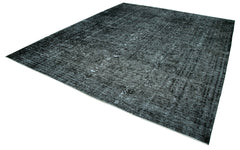 Persian Black Classic Cotton Wool Handmade Area Rug 9'9'' x 12'0''