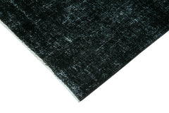 Handmade Area Rug – Persian Black Cotton Wool Classic Vintage Carpet 9'7"x12'8"