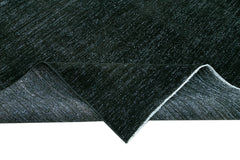 Handmade Area Rug – Persian Black Wool Cotton Classic 9'7''x13'4'' Vintage Carpet