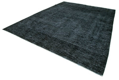 Handmade Area Rug – Persian Black Wool Cotton Classic 9'5''x12'11'' Durable Floor Carpet