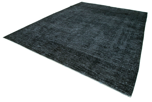 Handmade Area Rug – Persian Black Wool Cotton Classic 9'5''x12'11'' Durable Floor Carpet