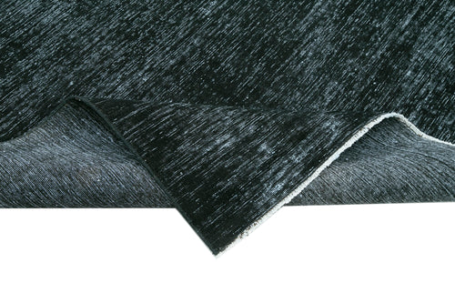 Handmade Area Rug – Persian Black Wool Cotton Classic 9'5''x12'11'' Durable Floor Carpet