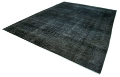 Persian Black Classic Cotton Wool Handmade Area Rug 9'3'' x 12'5''