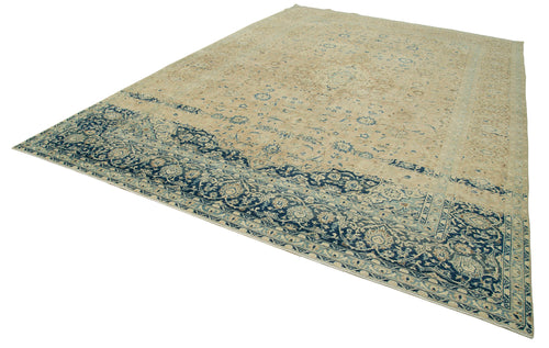 Persian Beige Classic Cotton Wool Handmade Area Rug 9'8'' x 13'9''