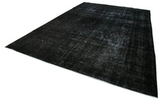 Persian Black Classic Cotton Wool Handmade Area Rug 9'6'' x 13'3''