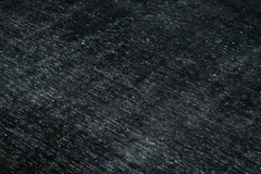 Handmade Area Rug - Persian Black Wool Cotton Classic 10'x13'8'' Vintage Carpet