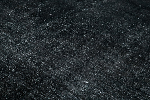 Handmade Area Rug - Persian Black Wool Cotton Classic 10'x13'8'' Vintage Carpet