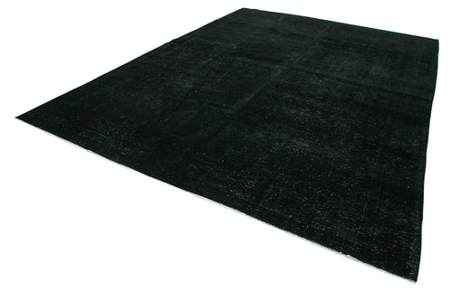 Persian Black Classic Cotton Wool Handmade Area Rug 9'5'' x 13'1''