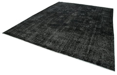 Persian Black Classic Cotton Wool Handmade Area Rug 9'11'' x 12'7''