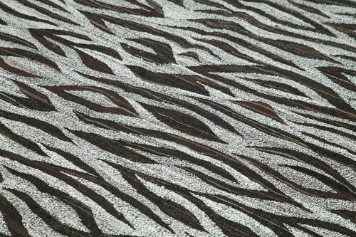 Handmade Area Rug - Orange Geometric Cotton Wool Vintage Hand Woven Carpet 8'2''x10'1''