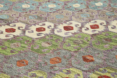 Scrap Black Geometric Cotton Wool Handmade Area Rug 10'4'' x 14'0''