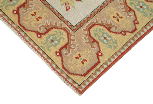 Handmade Area Rug – Classic Beige Wool Cotton Turkish Woven Carpet 2'9''x4'2''