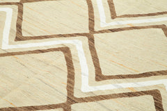 Handmade Area Rug – Yellow Geometric Cotton Wool Rug 8'2'' x 10'6''