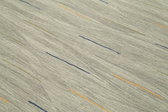 Scrap Yellow Geometric Cotton Wool Handmade Area Rug 5'10'' x 8'0''