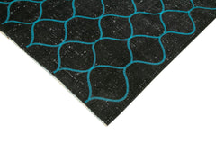 Geometric Carpet Black Geometric Cotton Wool Handmade Area Rug 10'3'' x 13'4''