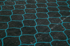 Geometric Carpet Black Geometric Cotton Wool Handmade Area Rug 10'3'' x 13'4''